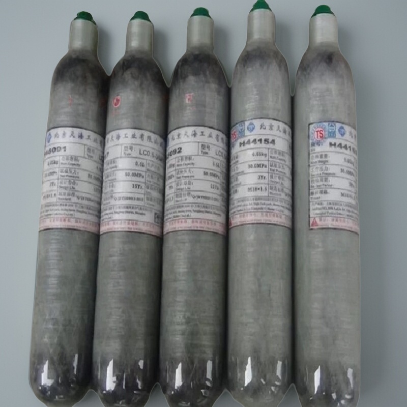 0.5L Carbon Fiber Cylinder High-Pressure Carbon Fiber Bottle 0.36L Carbon Fiber Cylinder 30Mpa