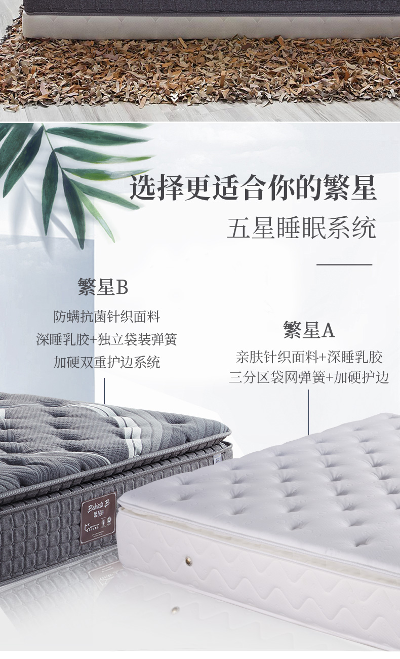 神价格 美国 金可儿 五星级酒店同款 繁星B 独立袋装弹簧乳胶床垫 图10
