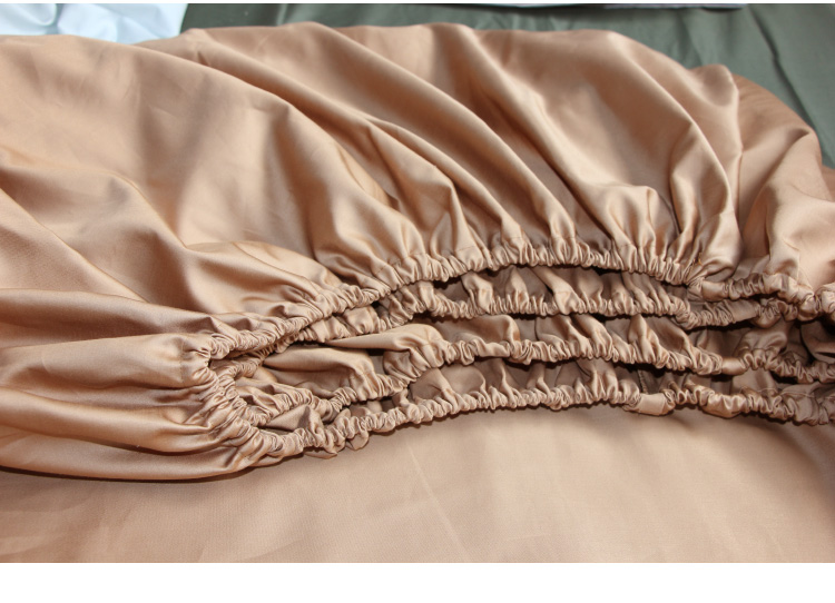 Giường cotton satin nguyên chất Bộ đồ giường cotton cotton Ai Cập đơn giường trampoline bọc nệm 60 tấm ga trải giường chun đẹp	