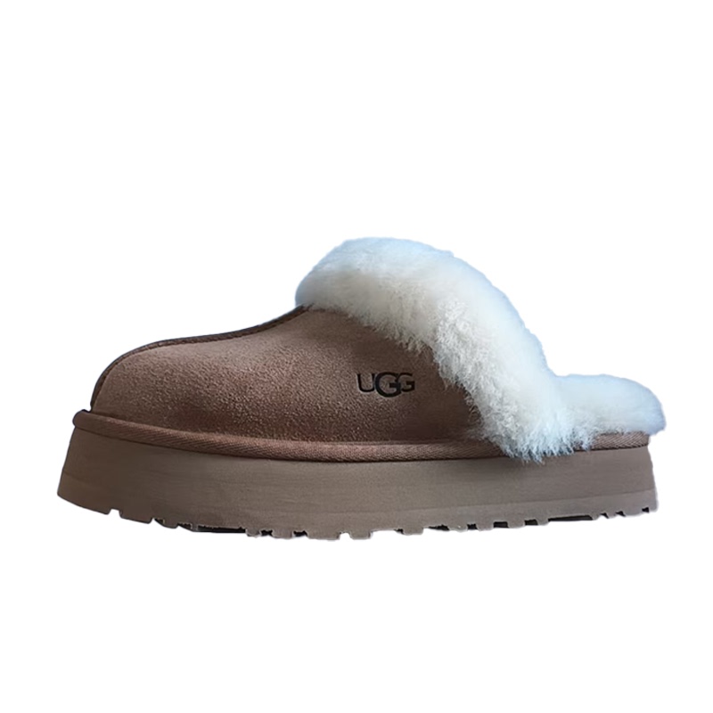 Ugg Comfortable and Versatile Warm Closed-Toe Slippers Home Slippers Women's Shoes Winter Chestnut Brown 1122550-San