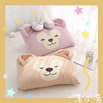 Upgrade) cartoon couple sleeping bear cute single student pillowcase dormitory pillowcase bedding