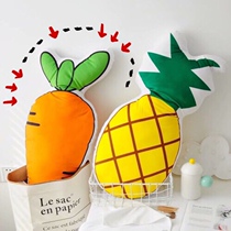 (1 piece) ins style printed clasps carrots Pineapple Lean on pillowy stuffed toy couch cushions