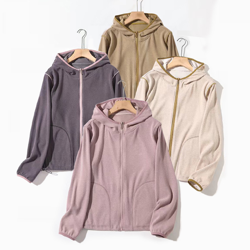 Love You as Much as Ever! 26 Spring/Summer Simple Cloud-Like Ultra-Soft Hooded Cardigan Versatile Windproof Slimming Jacket Top 7980