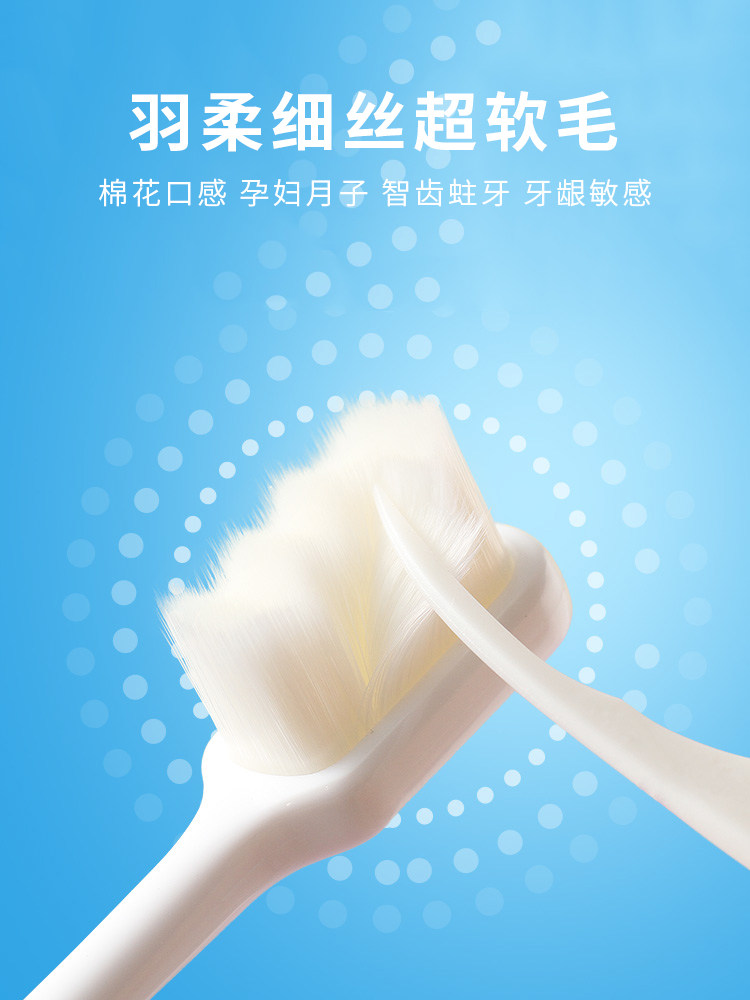 Adult toothbrush Super soft hair Student cute couple toothbrush 2-pack million capillary hair suitable for sensitive gums massage