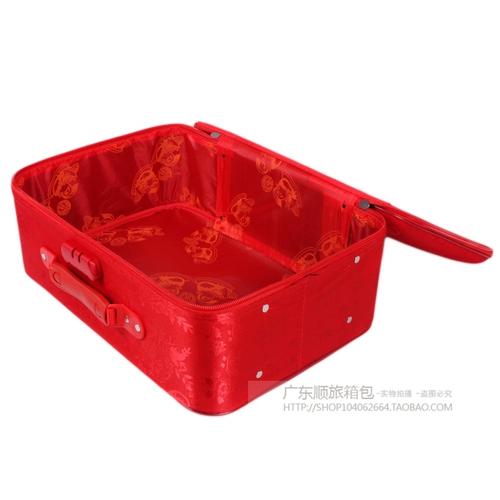 Красный чемодан для невесты, коробка, ретро портативная сумка