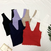 Đầm xòe retro theo phong cách Hồng Kông mặc bên trong áo đan ngắn phiên bản Hàn Quốc của phần không tay mỏng Áo sơ mi mỏng chạm đáy