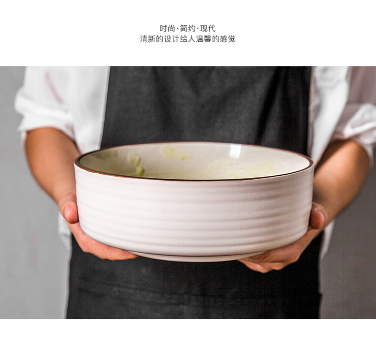 Japanese straight under the expressions using of big rainbow such as bowl soup bowl hand - made glaze color creative pasta pull rainbow such use tall bowl of fruit bowl