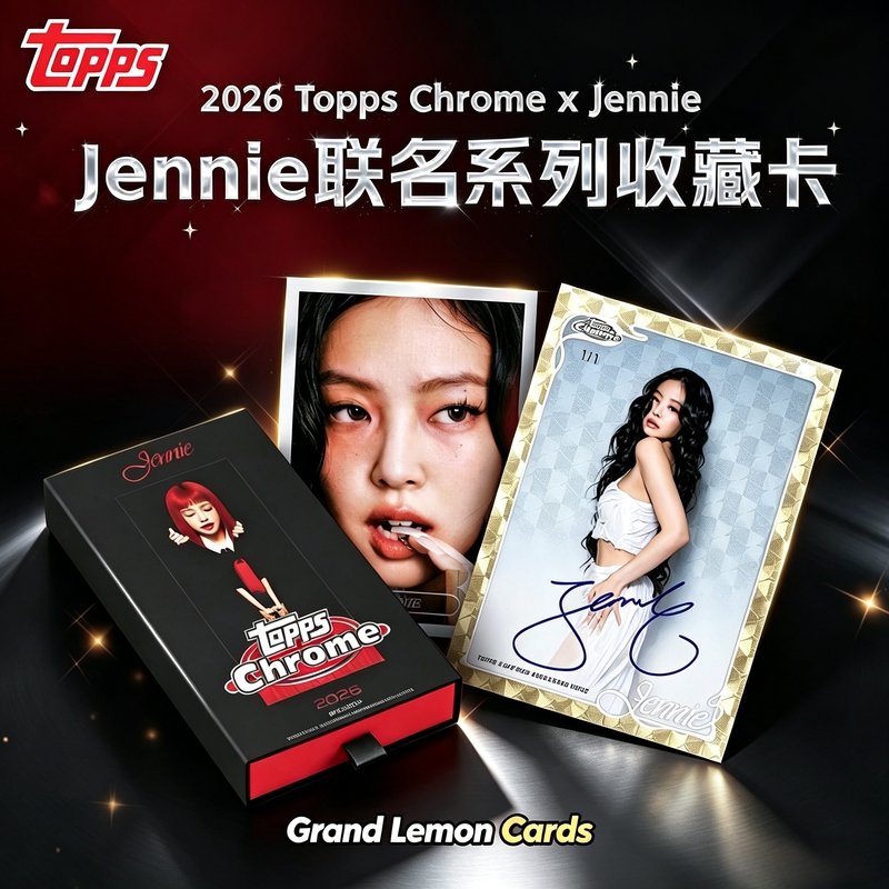2026 Topps Chrome X Jennie Collaboration Gold Jennie Collectible Card Original Box Blind Box