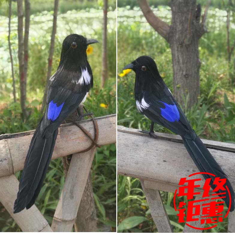 Decoration ornaments simulation Magpie feather bird home decoration pendant ornaments desk decoration simulation bird