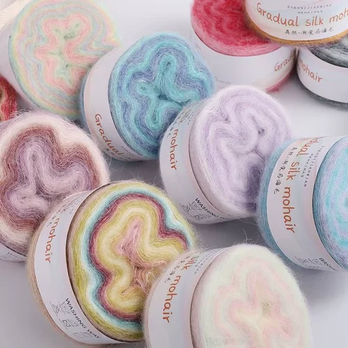 Шерстяной плетеный свитер ручной работы, детская накидка, куртка, шарф, градиент