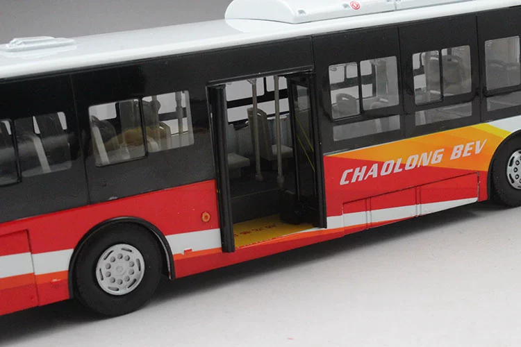 Gốc 1:42 Dongfeng Chaolong Bus Nhóm Xe Buýt Điện Hợp Kim Mô Phỏng Xe Mô Hình Tĩnh Mô Hình