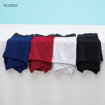 IColor Men's Underwear Men's Modal Boxer Boys' Large Plain Shorts Breathable Fashionable Solid Shorts