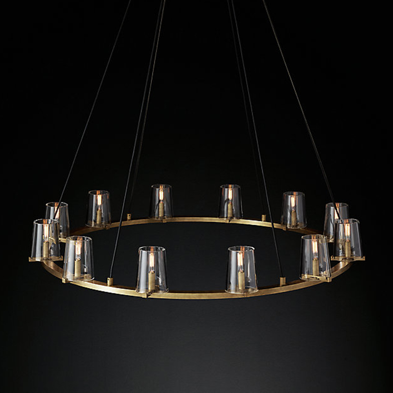 American simple villa duplex building hall light after modern American engineering hotel designer living room bedroom chandelier