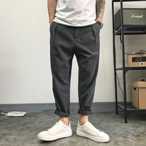 Xu Tailang @ Japanese original autumn new product city Korean version of Baitao mens casual trousers 9 points Haren pants tide