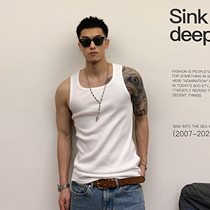 Xu Tailang Men Sweat Vest Pure Color Inner Hitch Base Fitness Training Sports Kan Shoulder Summer 100 lap sleeveless t-shirt