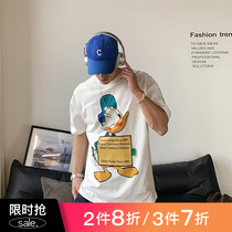 Xu Tailang Brief Han Wind Cartoon Short Sleeve T-shirt Man Ins Tide Summer Yuppie Great Boy Compassionate Loose Half Sleeve Blouse