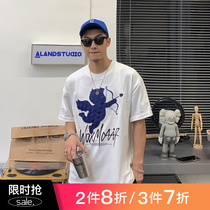 Xu Tailang Jian Yoo Han Wind Chubitt Design Sensation Niche short sleeve T-shirt Male Summer tide Tide Lovers half sleeves