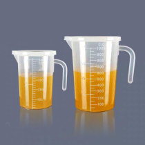 Measuring cup 500ml1000m transparent scale cup with lid household scale coffee milk tea tea cup measuring water cup