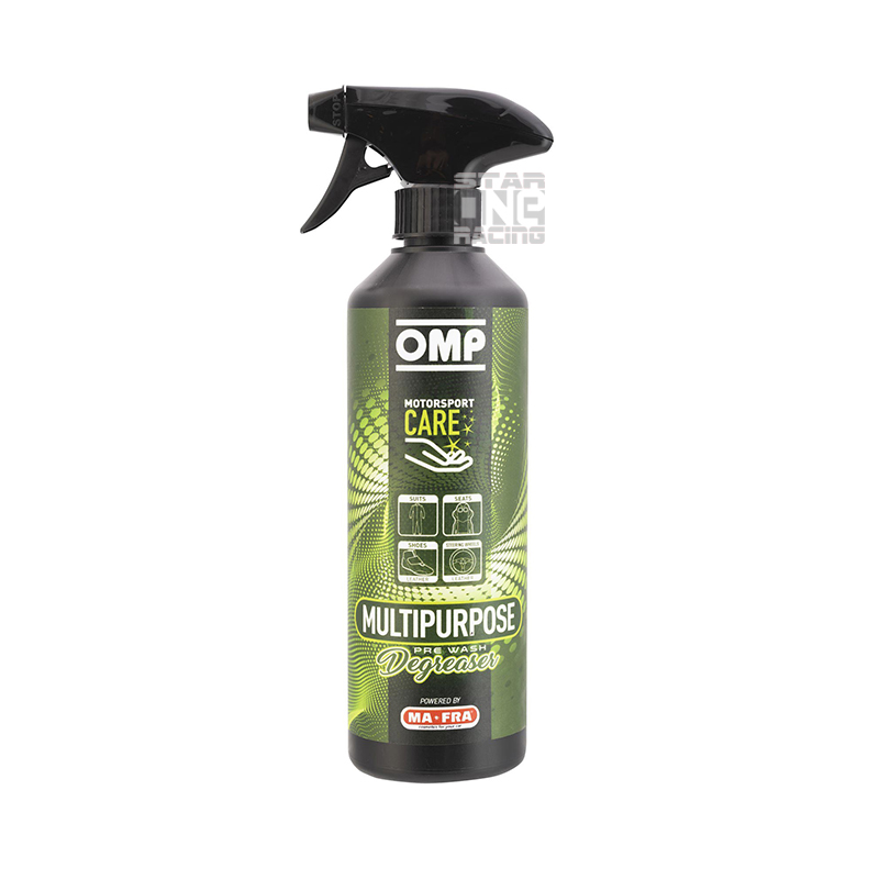 OMP MOTORCARE racing equipment is equipped with clean spray