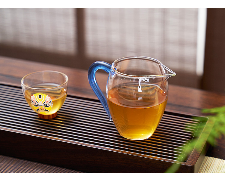 Hantang Apple Cup Fair Cup Tea Quả trà thủy tinh borosilicate cao bộ trà phụ kiện trà Kung Fu trà lọc trà bình lọc trà
