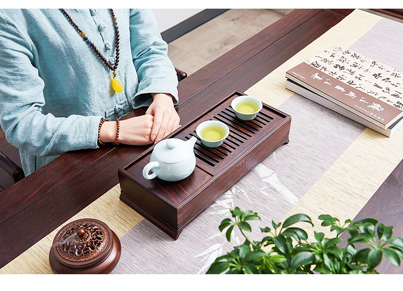 Han and tang dynasties dry tea tray saucer small tea table solid wood mini storage tray was easy portable travel tea set