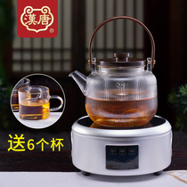 Han and Tang wooden handle lifting beam pot cooking teapot electric pottery stove glass cooking teapot tea cooker high temperature household kettle