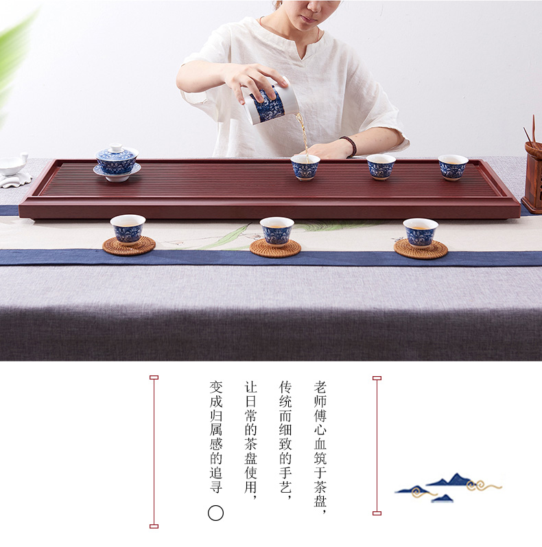 Han and tang dynasties bakelite tea tray tea set household simple single rectangular drainage type electric bakelite tea tray