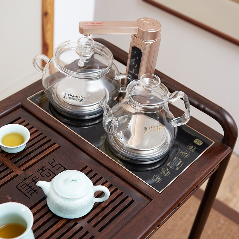 Han and tang dynasties, solid wood mobile tea sets tea tea tray pulley household kung fu tea set suit small contracted and I tea table