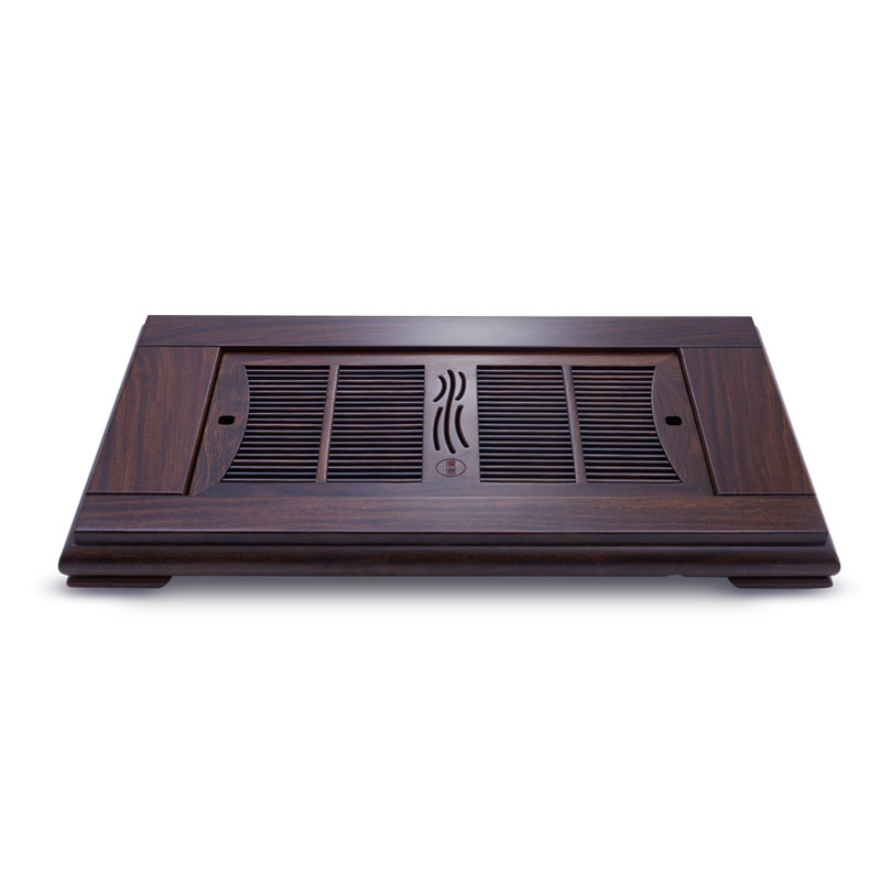 Han and tang dynasties large household contracted sitting room ground drainage type solid wood tea table embedded kung fu tea saucer wood