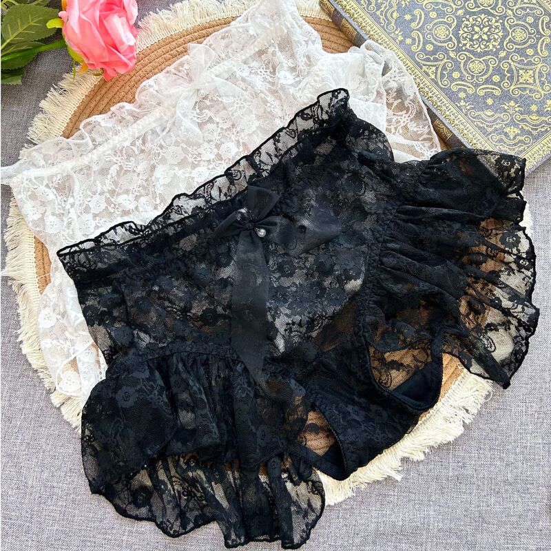 【High-Waisted Lace Hip-Hugging Panties】Plus-Size Fairy Lolita Mesh Breathable Women's Boxer Briefs-2423 【High-Waisted Lace Hip-Hugging Panties】Plus-Size Fairy Lolita Mesh Breathable Women's Boxer Briefs-2423
