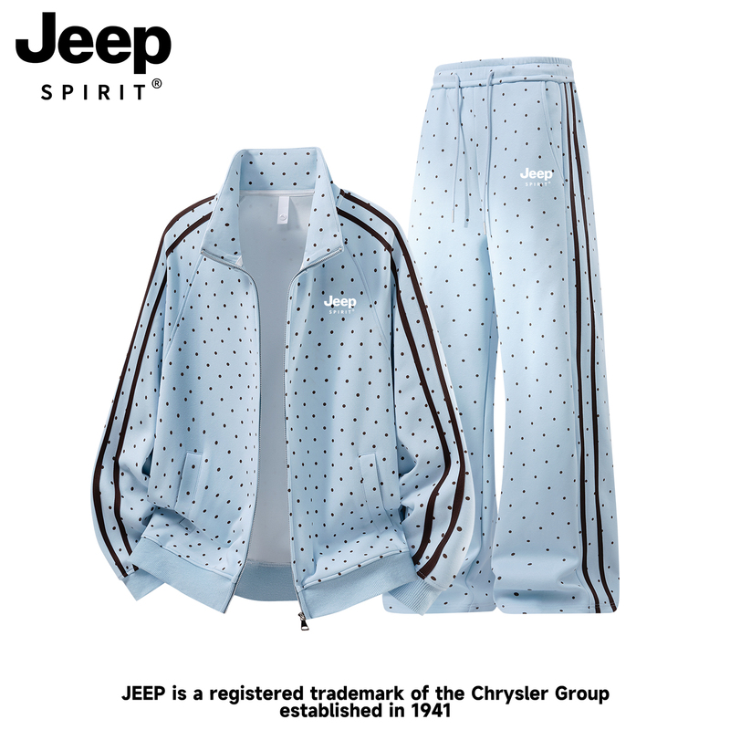 Jeep Stylish Casual Sports Suit for Women 2026 New Spring and Autumn Loose Fit Petite Sweatshirt and Sweatpants Set Jeep Stylish Casual Sports Suit for Women 2026 New Spring and Autumn Loose Fit Petite Sweatshirt and Sweatpants Set