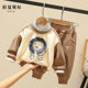 La Chapelle children's clothing boys fleece sweater suit thickened 2022 autumn and winter new baby foreign style fashionable baby