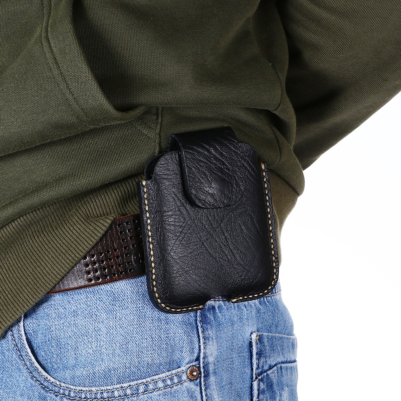 Suitable for Motorola Moto Razr 50 Ultra 60 Ultra Foldable Screen Phone Case, Genuine Leather Waist Bag, Belt Clip Pouch, Wallet, Flip Cover Protective Case, Magnetic Buckle, Anti-Drop, Sturdy