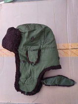 Stock old 65 leather cap vintage hair leather hat vintage sheepskin fur