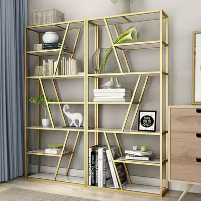 Longster Nordic wrought iron partition shelf living room simple modern floor decoration porch bookshelf display stand