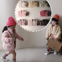  Clearance spot Peach pie Korean Childrens clothing Winter Macaron plush family parent-child childrens jacket 74