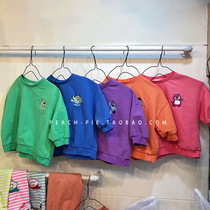  Clearance 1212 spot Peach-pie Korean childrens clothing 2020 autumn fried chicken cartoon embroidered childrens sweater 312