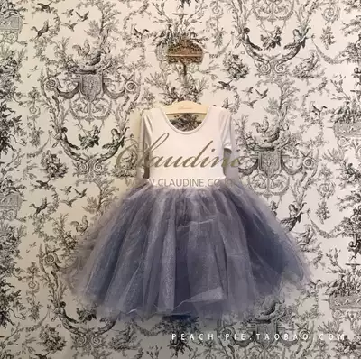 Clearance spot Peach-pie Korean brand children's clothing 2021 spring girls super beautiful multi-layer Poon gauze dress 121