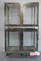  Stainless steel dog cage female dog cage glass display cage Small dog foster cage can be sold in single layer 2 layers 3 layers