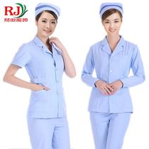 Female doctor suit Summer dress Nurse suit Suit collar short sleeve suit Eye pharmacy massage massage female technician work clothes
