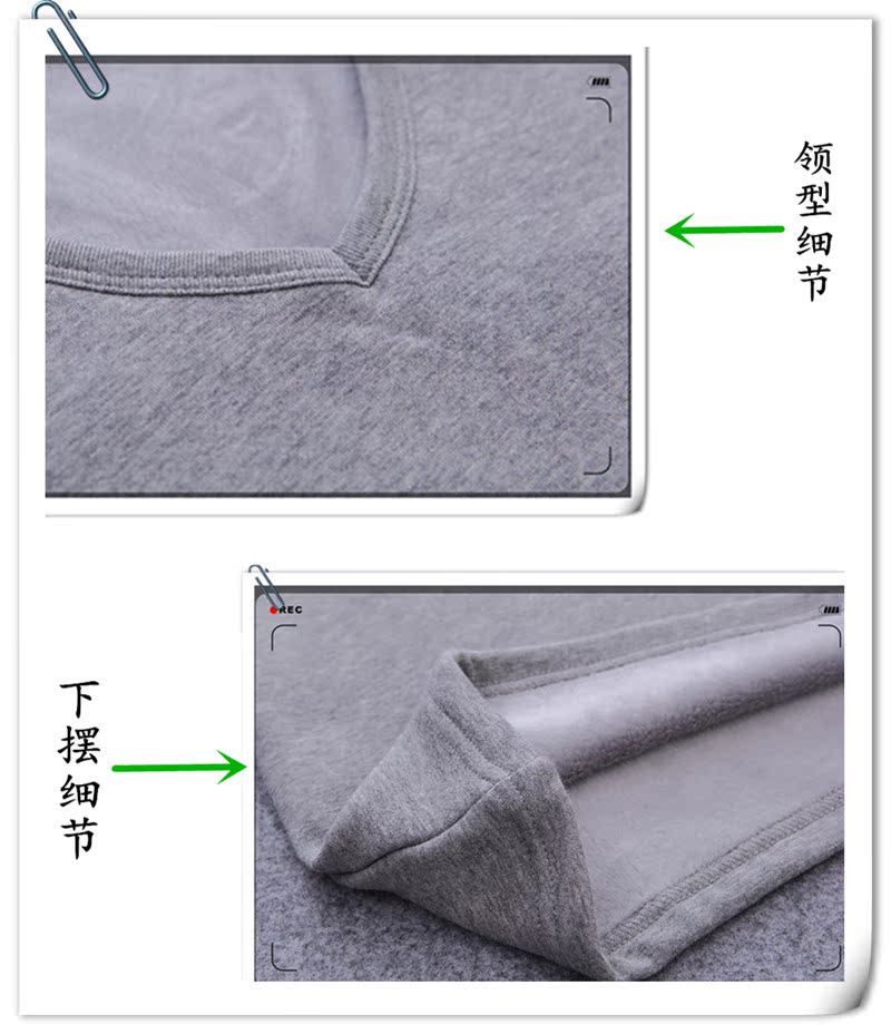 Đặc biệt hàng ngày cộng với áo thun nhung dày nam cổ tròn màu rắn Slim dài tay thủy triều chạm đáy nam quảng cáo áo sơ mi thủy triều nhỏ bán buôn áo thun tay lỡ nam