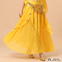 Special price India Dance Table Performance Dress Dress Belly Leather Dance Skirt Snowspinning Practice Skirt Coinage Skirt Dresses Large Skirt Hem