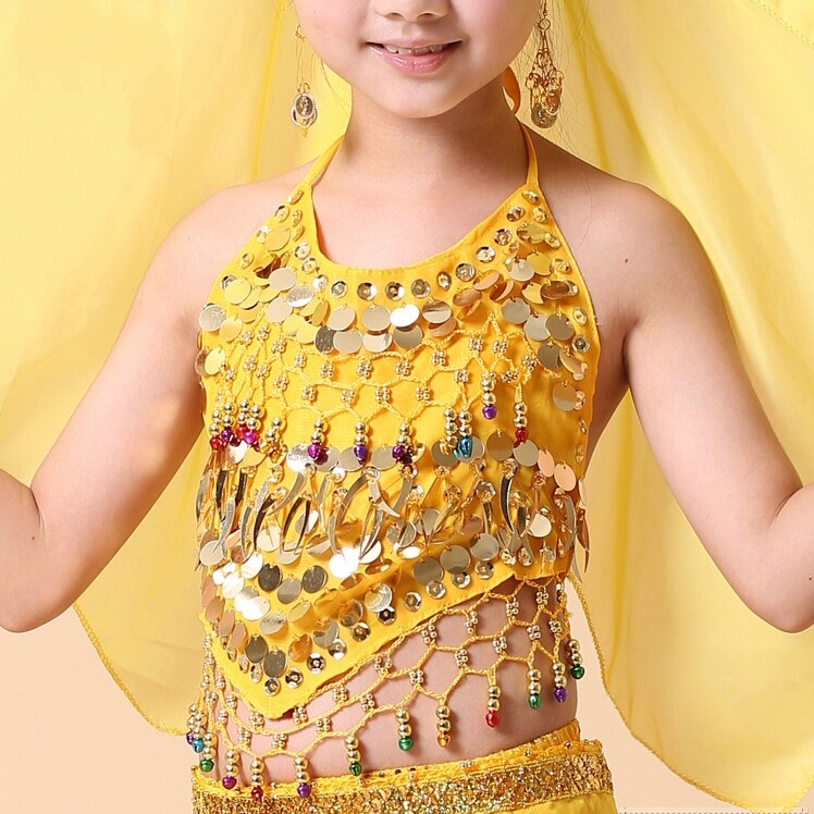 Spring and summer Children's belly belly dance costumes young children practice India Dance Desk National table for children with children's belly blouse