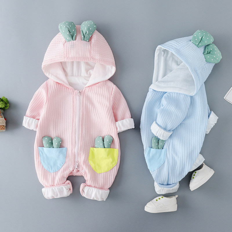 Net red newborn baby clothes baby spring clothes with cute men and women cuddling out for spring and autumn suit jacket autumn