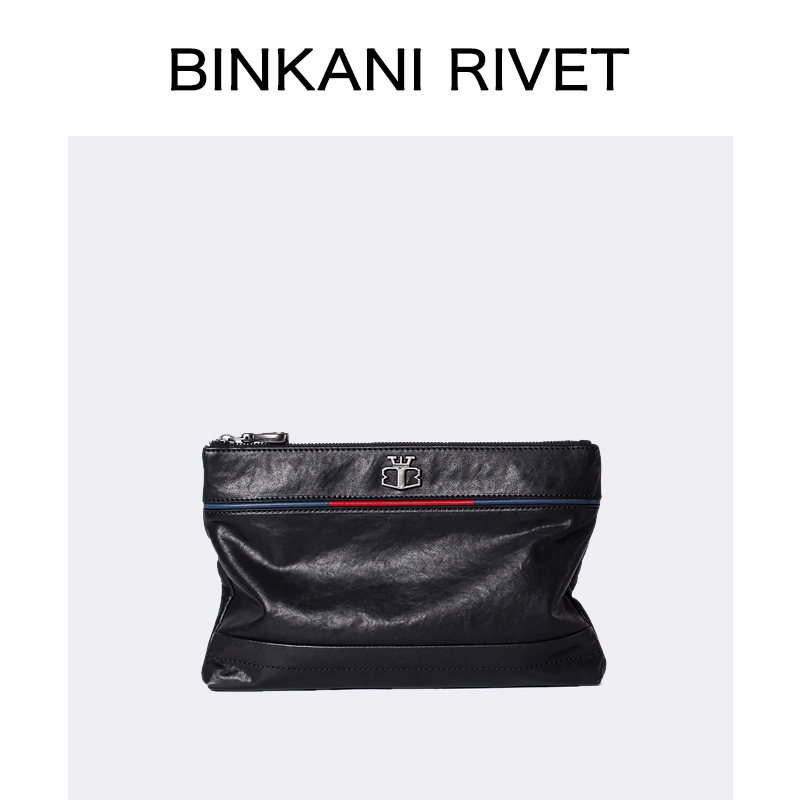 French binkani handbag men's leather envelope bag first layer cowhide clutch casual clutch bag light luxury large capacity