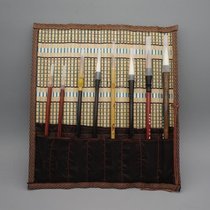 High-end pen curtain roller pen bag brush bamboo pen curtain bamboo pole weaving large size with cloth bag four treasures of the study multiple options