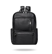 The leather double shoulder bag for the leather