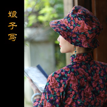 58 hats * white-collar apartment women write fan welfare corduroy Chinese wild folding dome fishermans hat