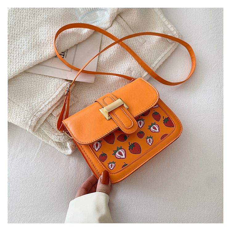 Women's Small Pu Leather Fruit Strawberry Cute Streetwear Square Magnetic Buckle Shoulder Bag display picture 53