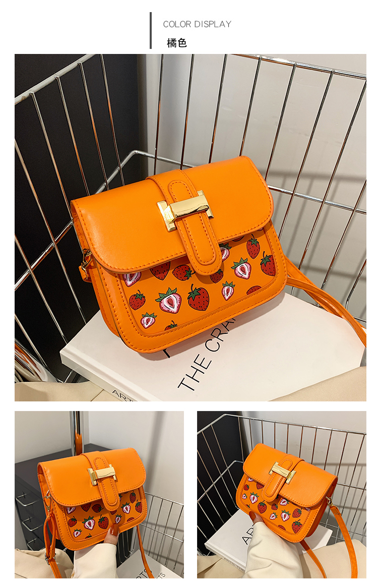 Women's Small Pu Leather Fruit Strawberry Cute Streetwear Square Magnetic Buckle Shoulder Bag display picture 41
